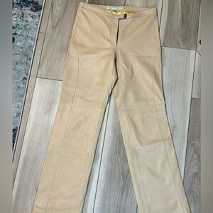 Andrew Marc New YORK vintage leather satin lined pants